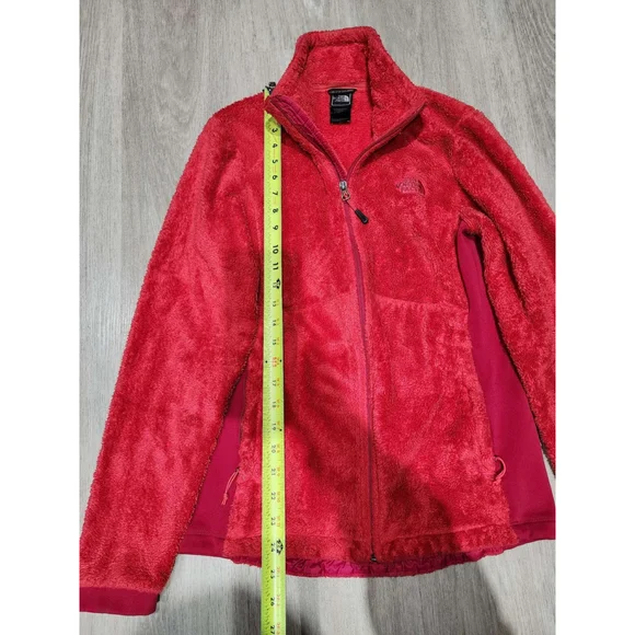 The North Face Womens Fleece Jacket Full Zip Red M/M Jacket Used - Picture 9 of 10